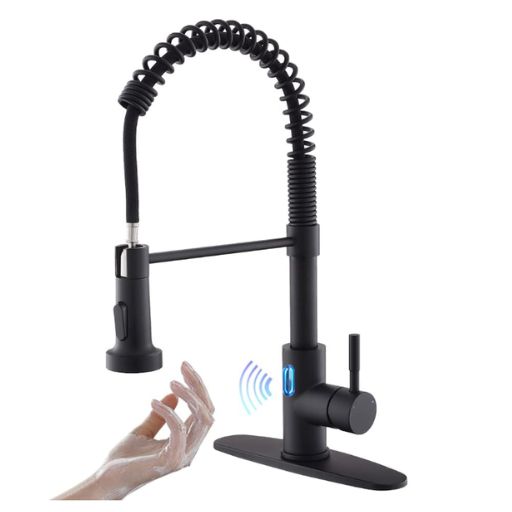 OWOFAN Touchless LED Light Kitchen Sink Faucet Pull Down Sprayer Smart Motion Sensor Activated Hands Free Single Handle Kitchen Faucet